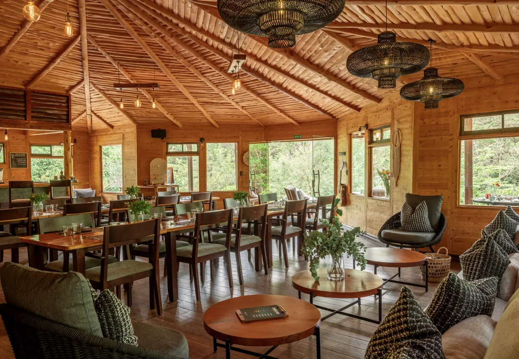 Lounge and restaurant space